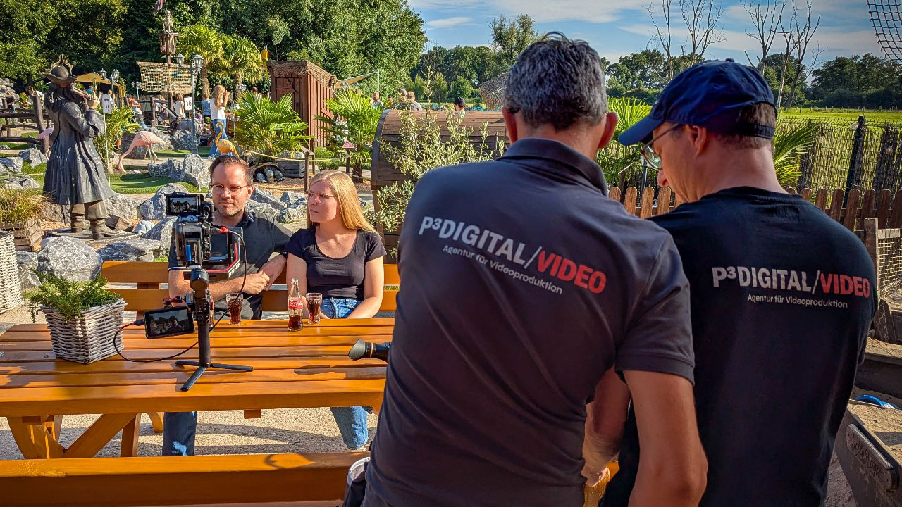 Videodreh mit Protagonisten am Set – authentische Szenen für ein Videoprojekt